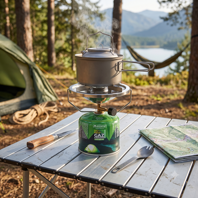 Orcamp K500+ Taşınabilir Kamp Ocağı - 450gr Tüp Dahil