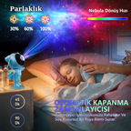 Astronot Projektör - Bluetooth Galaksi ve Yıldız Gece Lambası