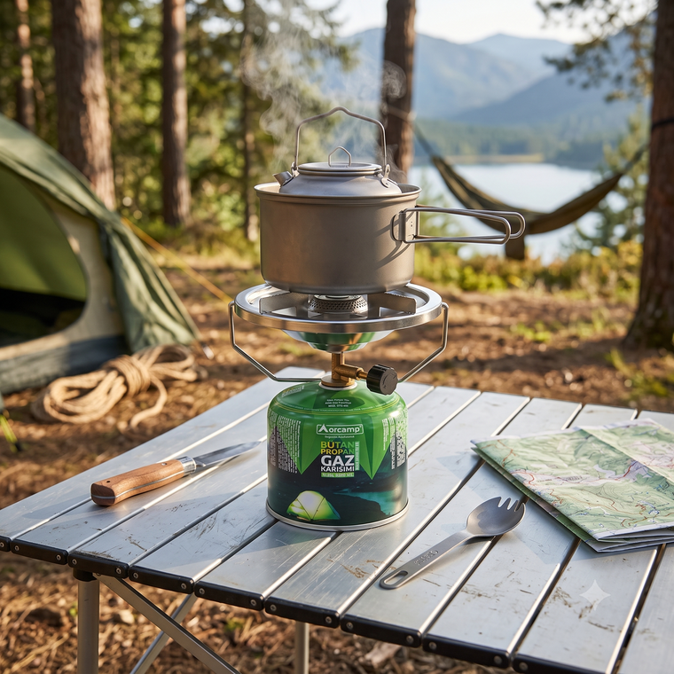 Orcamp K500+ Taşınabilir Kamp Ocağı - 450gr Tüp Dahil